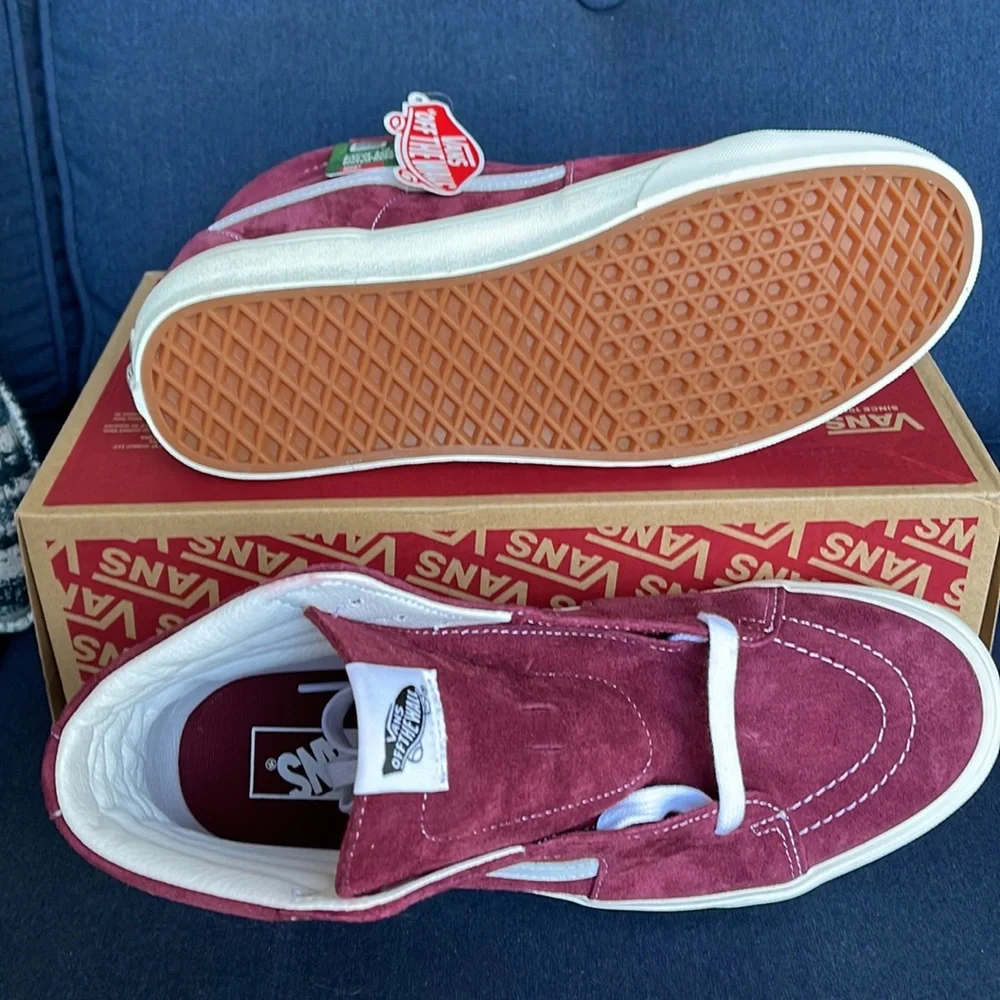 Vans Sk8-Hi Pig Suede Pomegranate / Snow White WMNS - Picture 6 of 16